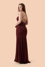 Load image into Gallery viewer, Mila Gown - Burgundy Sparkle
