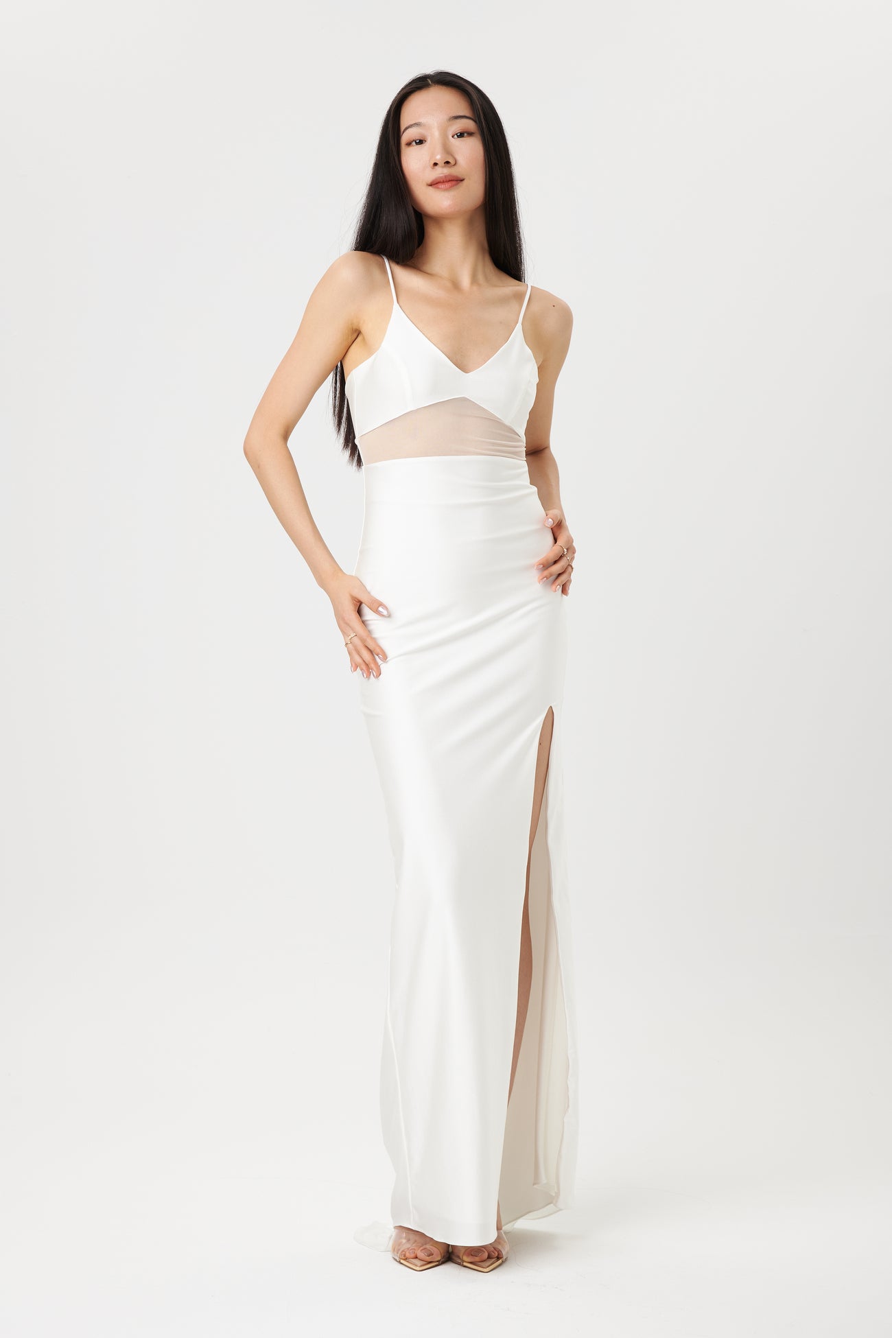 Angelina Gown - Ivory/Mesh