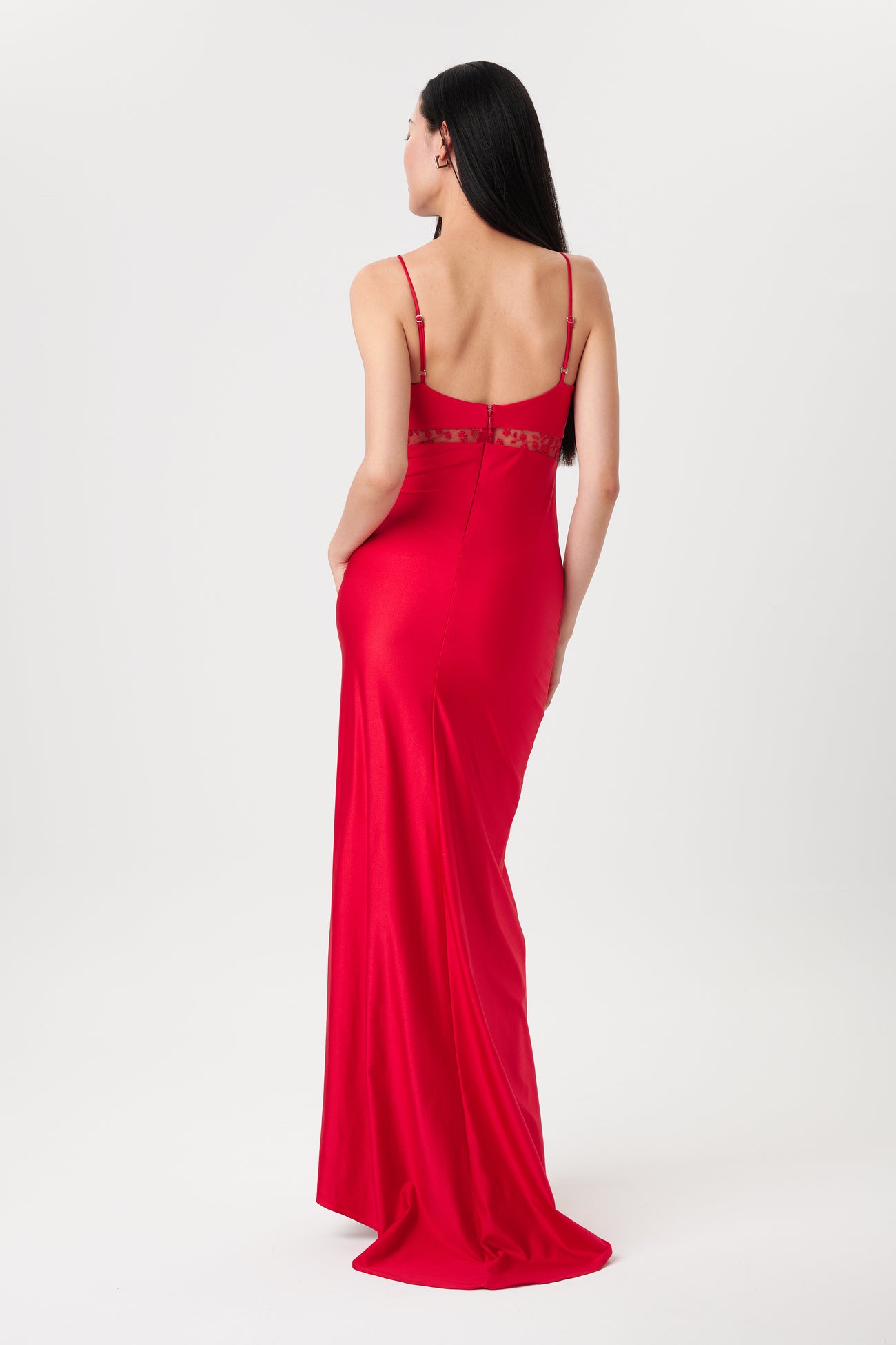 Angelina Gown - Red/Lace