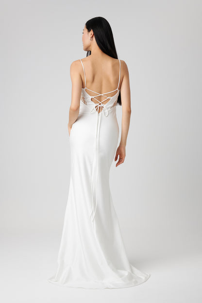 Aria Gown - White Satin