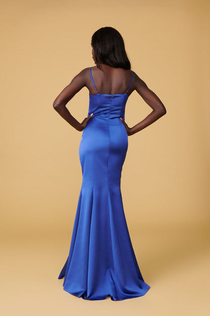 Naomi Gown - Royal Blue Satin